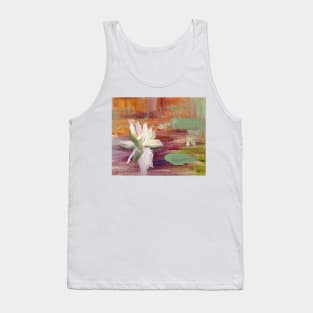 Abstract Oil Painting 3c2 Terracotta Pistachio Tank Top